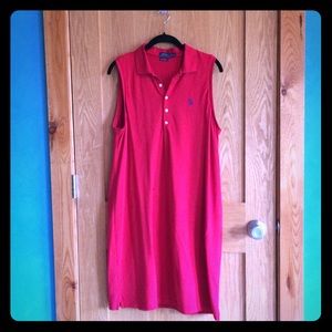 Polo Ralph Lauren red sleeveless dress